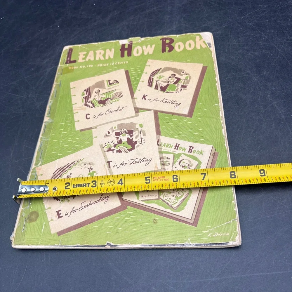 Vintage 1941 Learn How Book No 170 Spool Cotton Co Crochet Knit Tat Embroidery